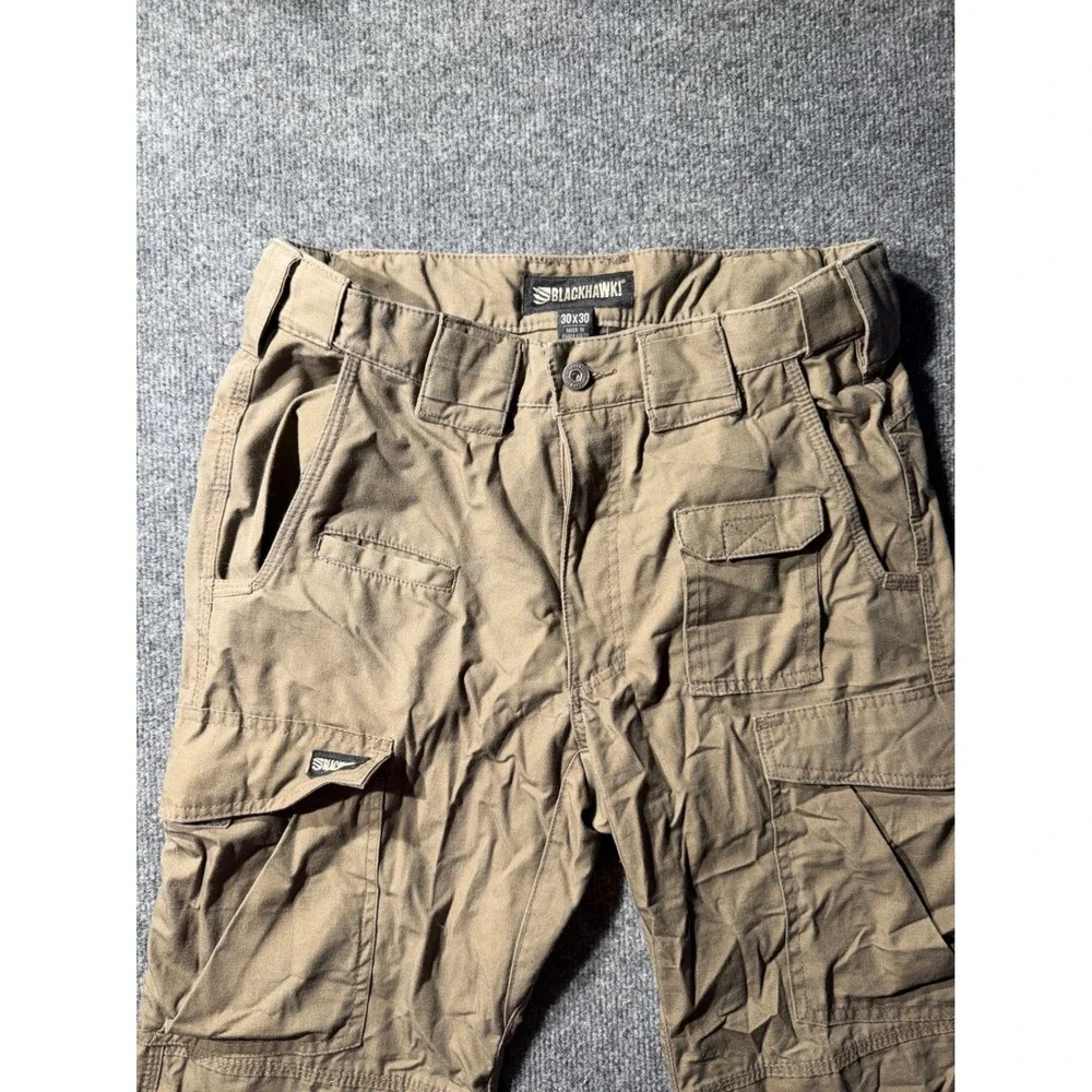 Blackhawk Pursuit Tactical Pants Mens 30x30 Khaki Brown Ripstop Cargo TP01